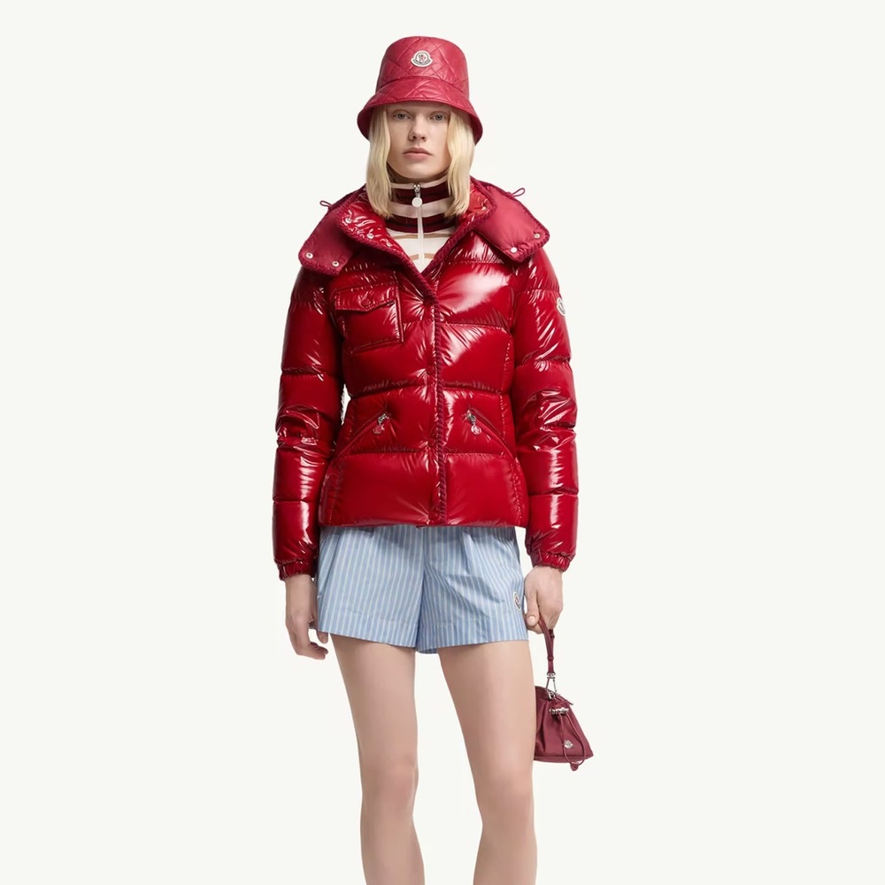 Glareins Braided Trim Hooded Short Down Jacket - Picture 2 of 10